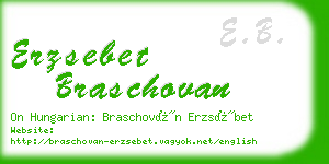 erzsebet braschovan business card